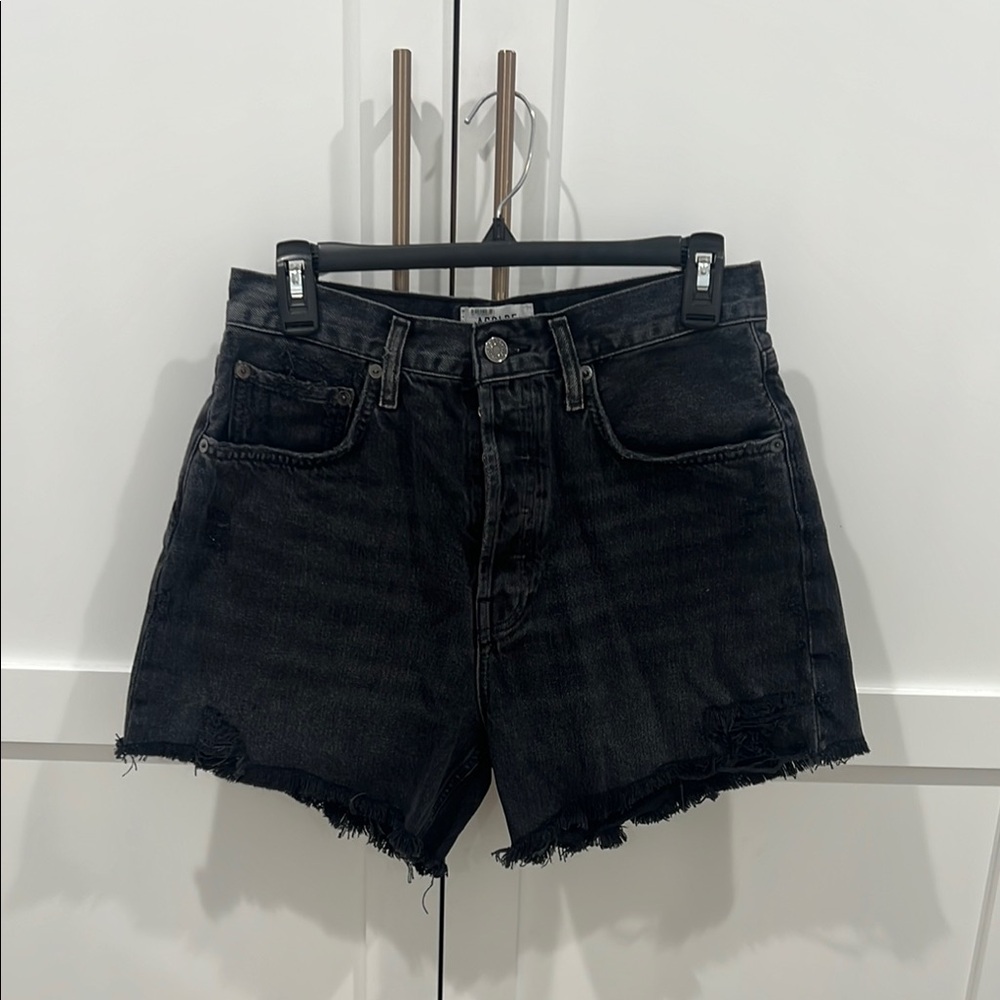 Agolde Women's Black Denim Shorts